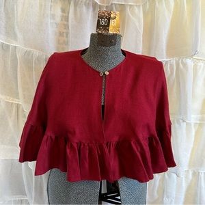 Genuine Burberry Silk Wool Cape or Capelet